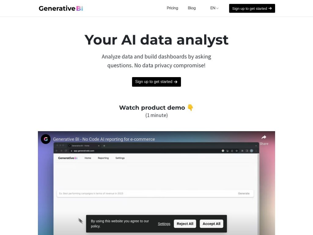 Generative BI: The No-Code AI Reporting Platform - AI Fella