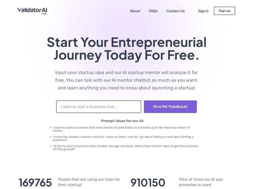 Validator AI Your Ultimate AI Driven Mentor For Startup Idea Validator ai your ultimate ai driven mentor for startup idea